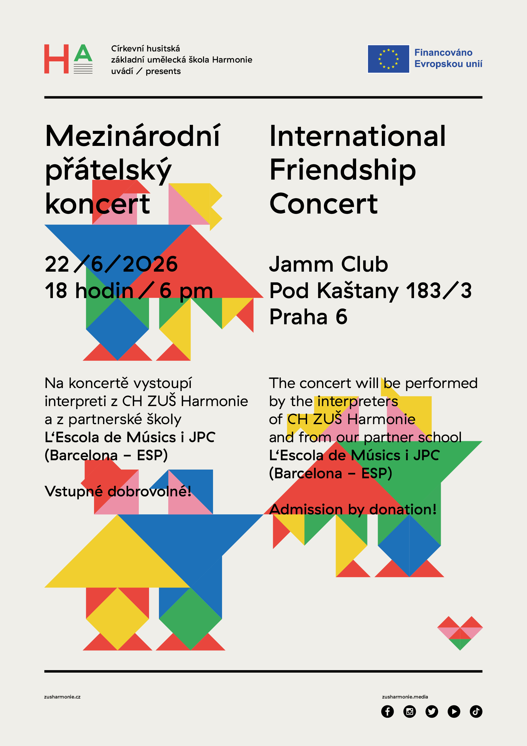 plakát na mezinárodní přátelský koncert 2262026